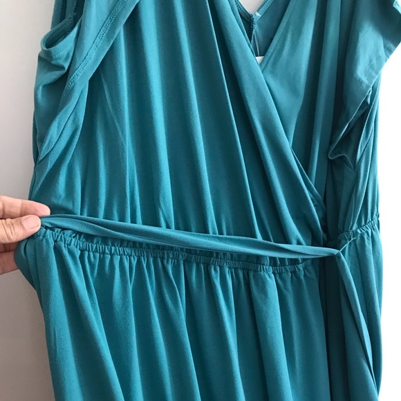 Teal Green/Blue High Low Dress in Size 4X - Picture 4 of 8